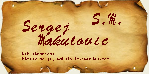 Sergej Makulović vizit kartica